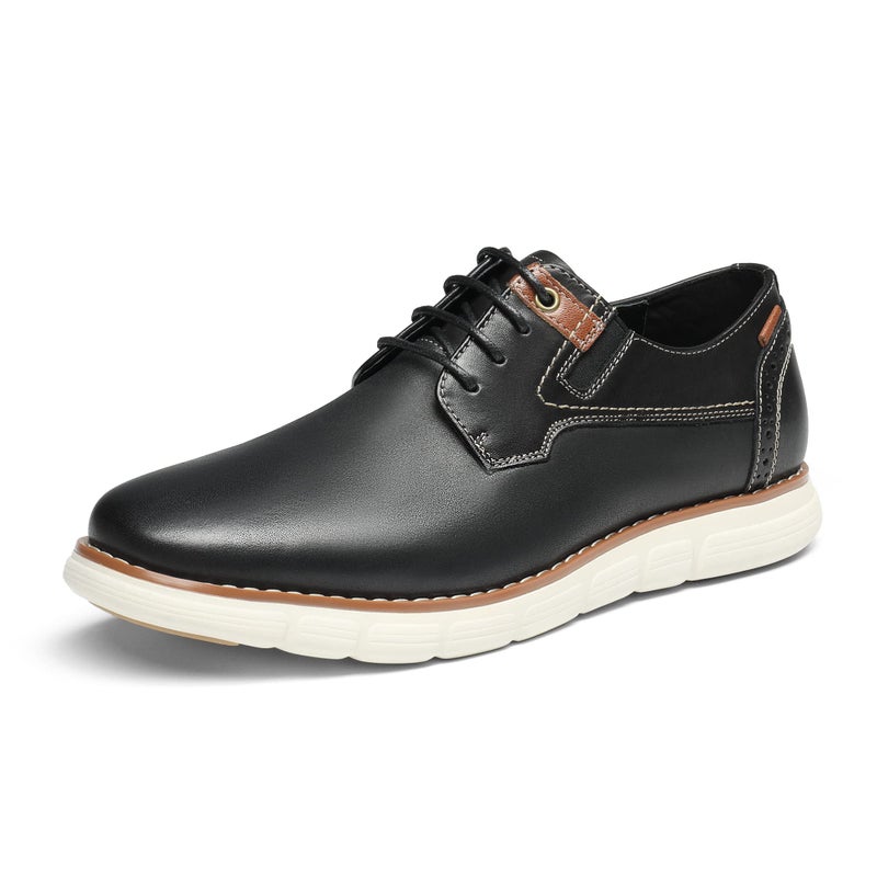 Bruno Marc Men's Crossflex Oxford Dress Sneakers Casual Leather Dress Shoes,Size 13,Black,Purpose-2 - Image 1